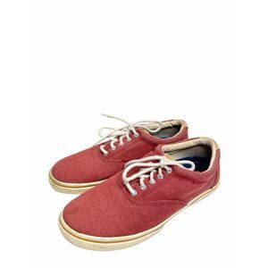 Sperry Sneakers Mens Size 9.5 Halyard Burgundy Corduroy Shoes